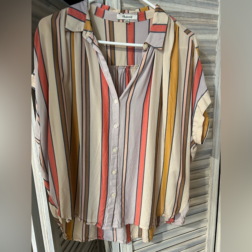 Madewell Multicolor Striped Button Down Shirt